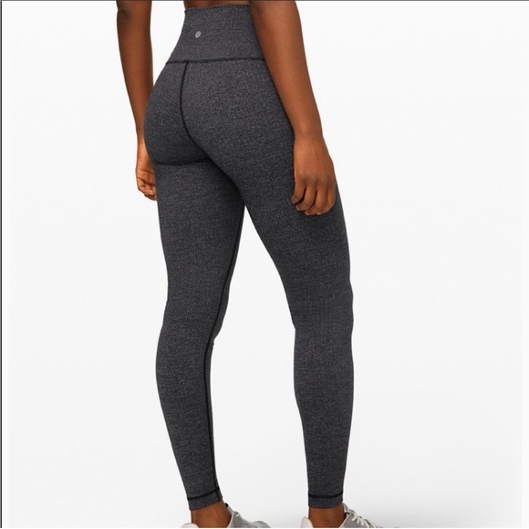 Lululemon Wunder Under Hi Rise Variegated Knit Brushed Luon Heathered Size 8 - Picture 8 of 8